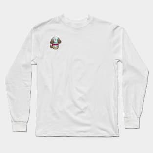 Dog with Leaves Pattern Long Sleeve T-Shirt